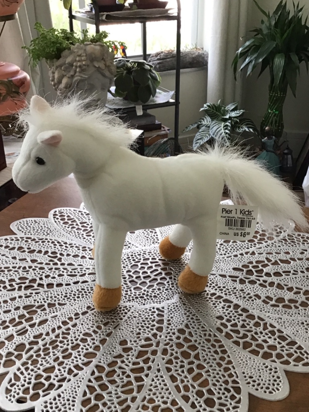 RARE Pier 1 Kids White Pony Pier 1 Imports